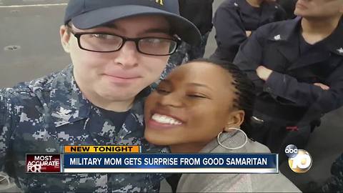 Military mom gets surprise from Good Samaritan