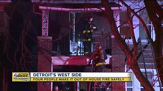 4 people make it out of house fire safely on Detroit's west side