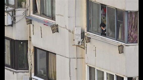 Shanghai China’s residents screaming from their apartments under zero cov policy