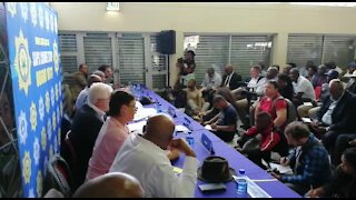 South Africa - Cape Town - Hout Bay Taxi Violence Meeting (Video) (DM9)