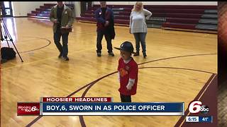 6-year-old boy who diagnosed with cancer for the third time sworn in as officer