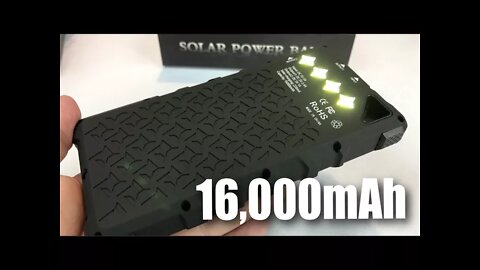 16,000mAh Rugged Solar Charger Dual USB Power Bank Review