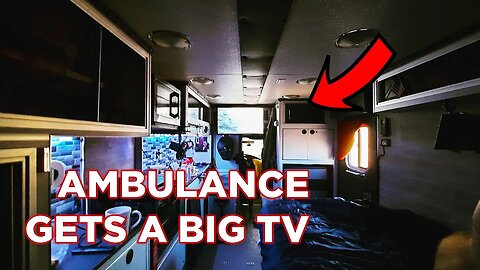 Installing a 32" TV Mount In The Ambulance | Getting Ready for Full Time Ambulance Conversion Life