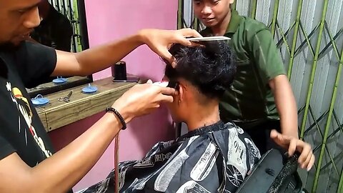 potong rambut temen 2+1+sisir