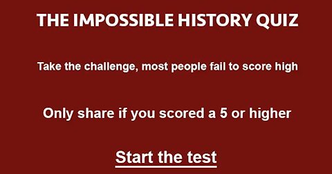 The Impossible History Quiz