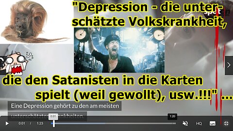 „Depression - die unterschätzte Volkskrankheit, die den Satanisten in die Karten spielt"