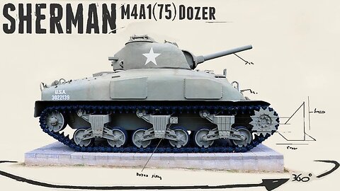 M4A1(75) Sherman Dozer - Walkaround - Ettelbruck.