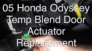 Driver Side Temperature Blend Door Actuator Replacement 05 Honda Odyssey