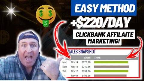 CLICKBANK Affiliate Marketing Earn +$220/DAY Using This Easy Method! Make Money Online 2022 #shorts