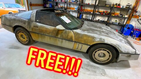 Free Florida Swamp 1985 Chevy Corvette Rescue!! Can we Save it? PT 1