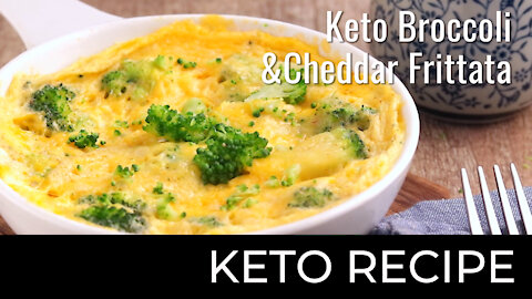 Keto Broccoli and Cheddar Frittata | Keto Diet Recipes