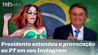 Bolsonaro e Anitta trocam farpas no Twitter sobre bandeira do Brasil