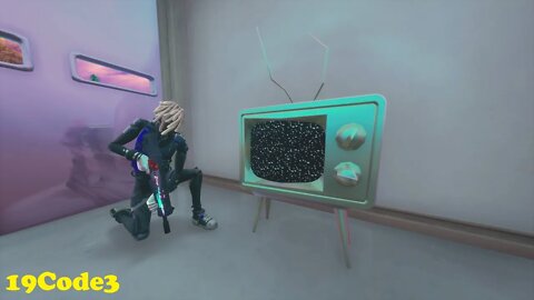 Tune The TV While Wearing The Bytes Skin Fortnite