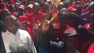 UPDATE 1 - Protesters at Saftu march mock President Ramaphosa (Aos)