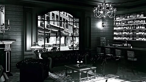 Cozy OLD New York Bar 🍷 Relaxing Jazz music, Snow, Fireplace Sounds 🍷 Working, Relaxing, Studying