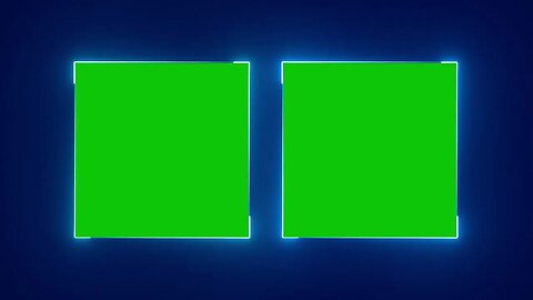 2 Blue Neon Border Green Screen Overlay Motion Graphics 4K 30fps Copyright Free