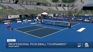 Professional pickleball tournament kicks off in Delray Beach