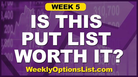 Week 5 Using The WeeklyOptionsList.com - Final Verdict! Is It Worth It?