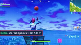 hitting a 538m Basketball shot in Fortnite Playground Mode.. (UNBEATABLE)