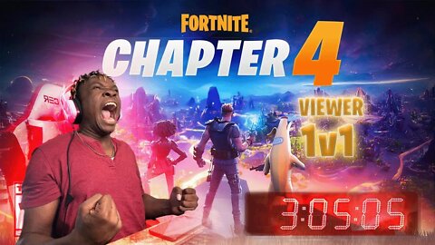 🔴 LIVE 🔴 Chapter 4 FRACTURE EVENT | 1v1 And REACTING Viewers | #roadto1k