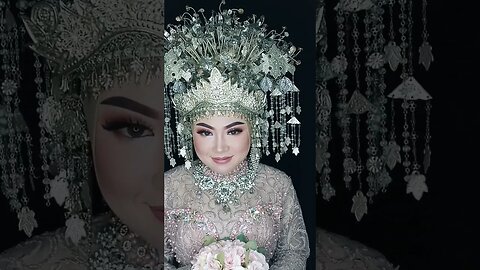 pengantin pakaian palembang modifikasi untuk akad nikah