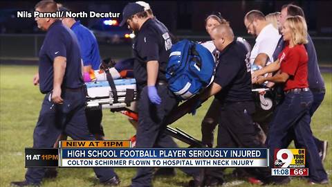 'Freak accident' injures freshman lineman