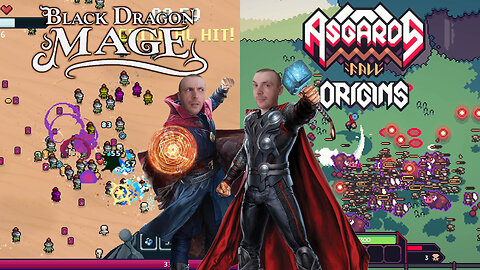 Let's Discover Vampire Survivors Alternatives Black Dragon Mage & Asgard's Fall: Origins