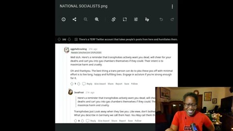 TERFs ARE DEHUMANIZING NAZIS!! SAY THE MTF REDDITORS