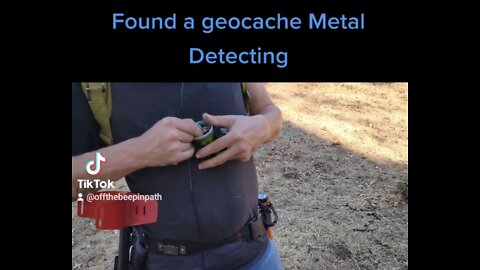 We found a Geocache while out Metal Detecting