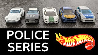 Hot Wheels Police Car Series - 85 Chevy Camaro, Nissan Fairlady Z, Lamborghini Aventador & More