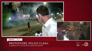'We're getting smoked out now': A raw account of crowd control on live TV
