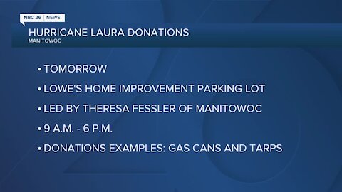 Wisconsin resident collecting relief donations for hurricane Laura