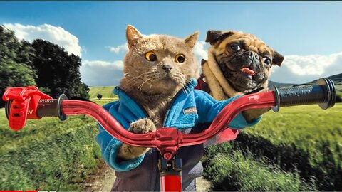 Cat and Dog Take a Road Trip