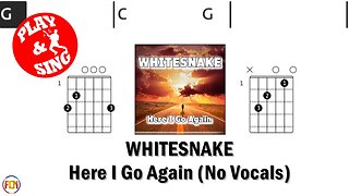 WHITESNAKE Here I Go Again FCN GUITAR CHORDS & LYRICS NO VOCALS