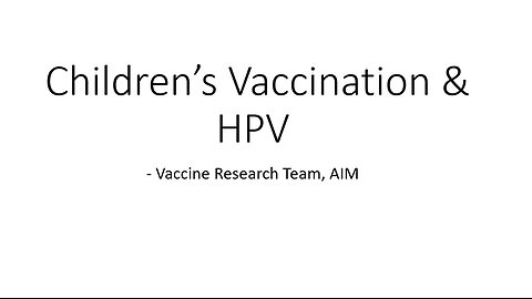 Children's and HPV Vaccination | Awaken India Movement