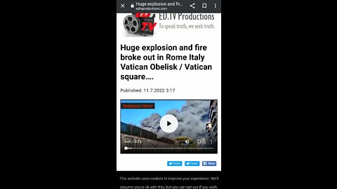 HUGE EXPLOSION AND FIRE | OBELISK IN VATICAN SQUARE