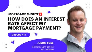 Mortgage Minute #11 - How does an interest rate affect my mortgage payment?