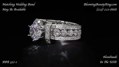 BBR 332-1 Stunning Handmade In The USA Diamond Engagement Ring