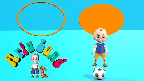 Learn Colors and Shapes (soccer/football) | Ariu Land Nursery Rhymes & Kids Songs