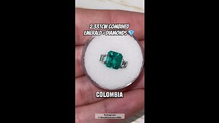 AAA+ BLUISH GREEN VVS LOOSE UNSET COLOMBIAN EMERALD & TRAPEZOID DIAMOND THREE STONE 💍