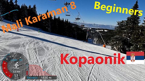 [4K] Skiing Kopaonik, Mali Karaman, Staze 8, 8a and 7, Serbia, GoPro HERO10