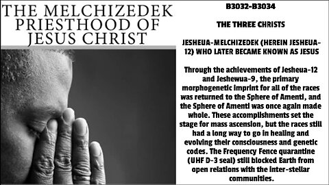 Through the achievements of Jesheua-12 and Jeshewua-9, the primary morphogenetic imprint for all of