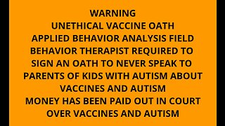 UNETHICAL VAX OATH APPLIED BEHAVIOR ANALYSIS FIELD