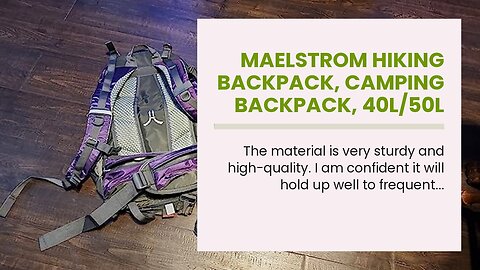 Maelstrom Hiking Backpack, Camping Backpack, 40L50L Waterproof Hiking Daypack with Rain Cover,...