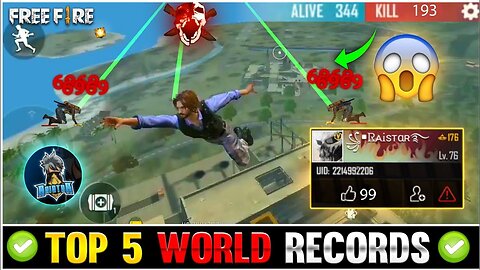 TOP 5 WORLD RECORD OF FREE FIRE