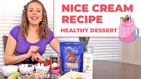 NEW VIDEO: NICE Cream Healthy Dessert Recipe, Vegan Ice Cream with Raw Cacao