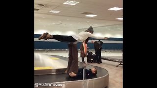 When People Get Bored at the Airport