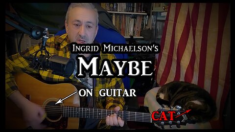 Ingrid Michaelson's "Maybe" on Guitar (with my cat)