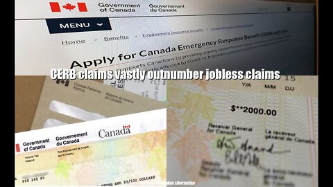 CERB claims vastly outnumber jobless claims
