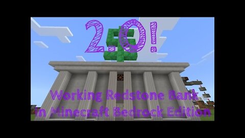 Redstone Bank In Minecraft Bedrock Edition!